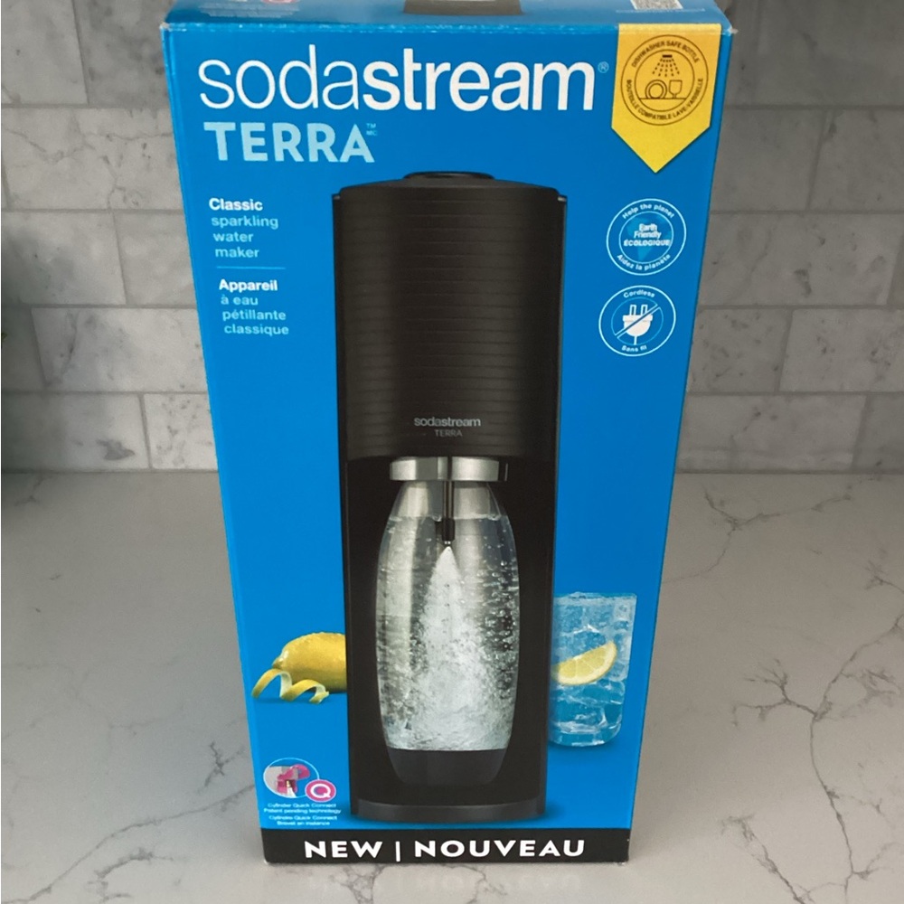 NEW sodastream Terra Cordless Classic Sparkling Water Maker